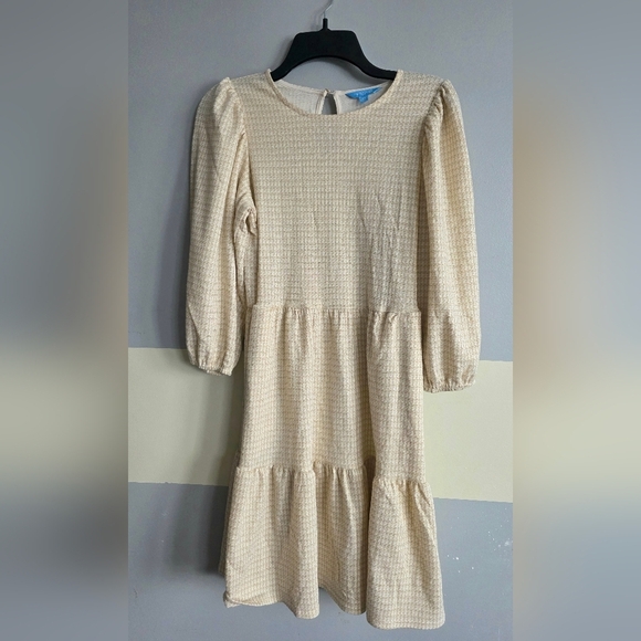 Draper James Dresses & Skirts - Draper James Gold Shimmer Metallic Holiday Event Dress Xs Extra Small